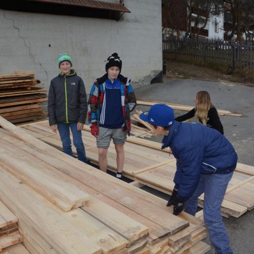 Holz für die Freiraumklasse